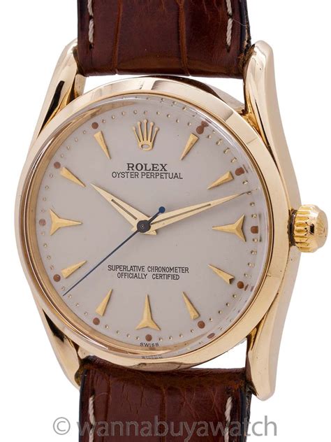 Rolex Oyster Perpetual ref 6590 Bombe 14K YG circa 